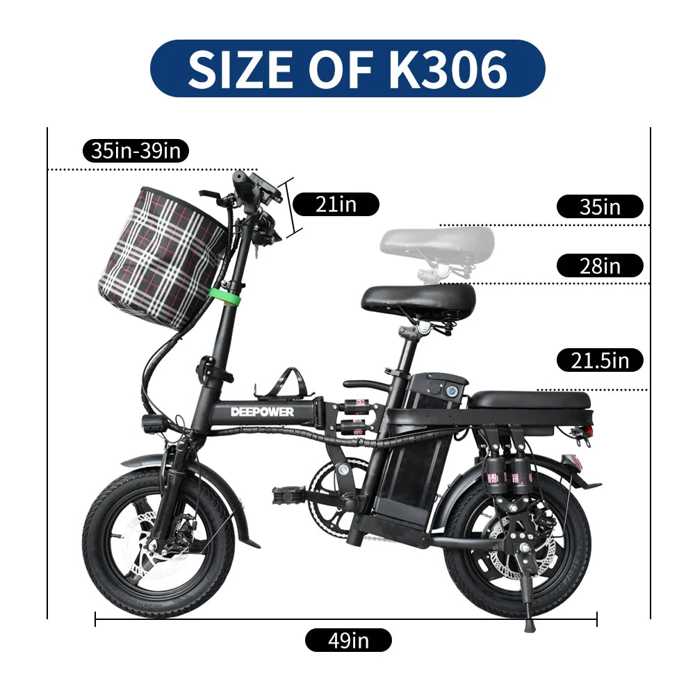 Electric Bike for Adults, 400W Motor,  up to 25MPH