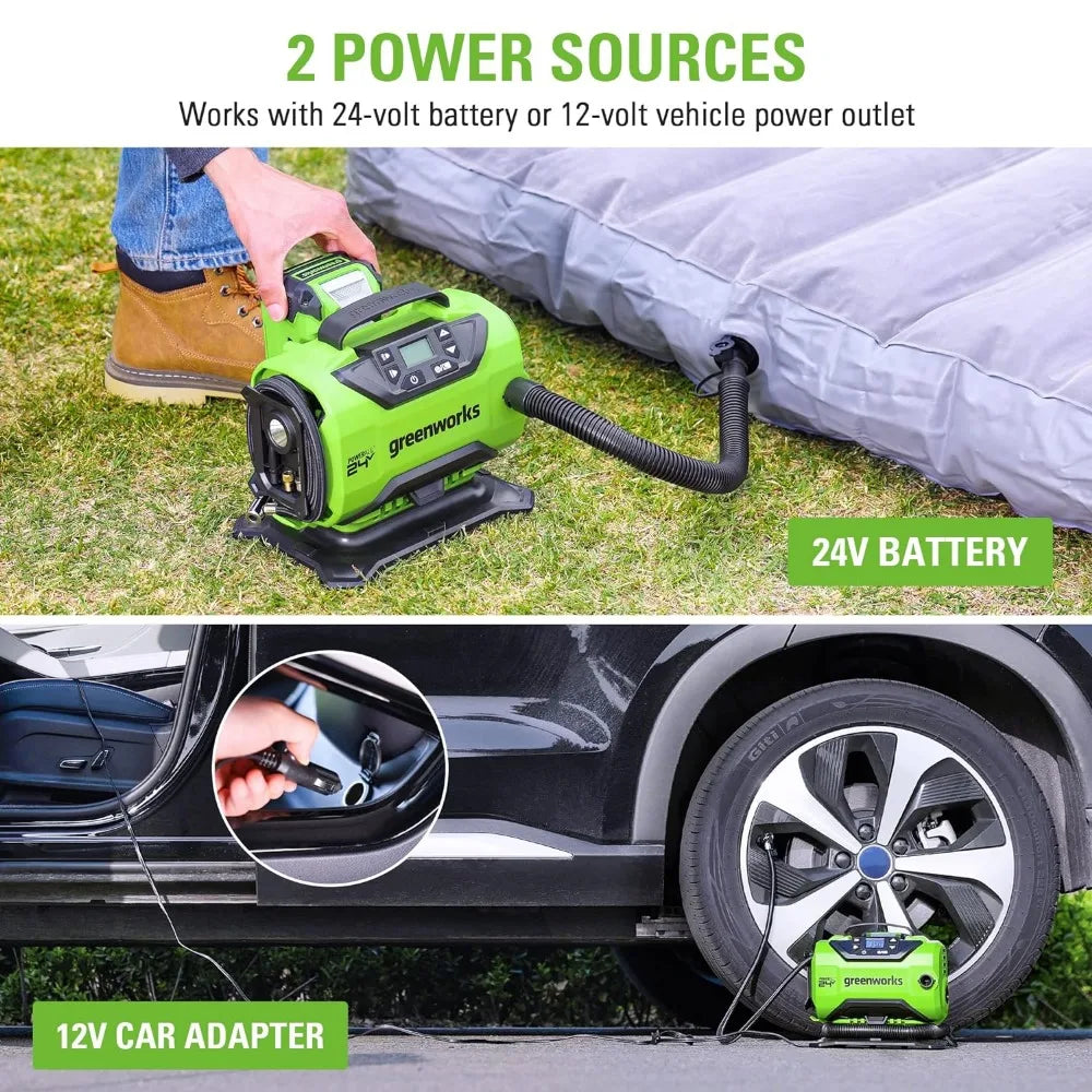 24V Cordless Portable Air Compressor - Dons' Adventure Gear 