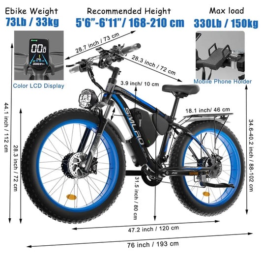 26inch Fatbike Electric Mountain Bike For Adults