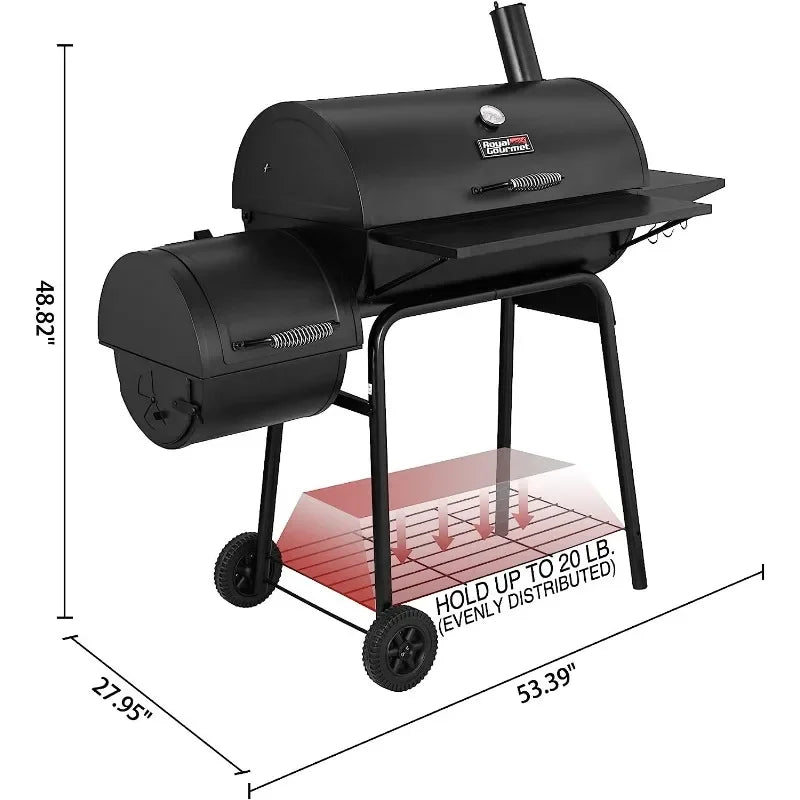 30" BBQ Charcoal Grill and Offset Smoker - Dons' Adventure Gear 