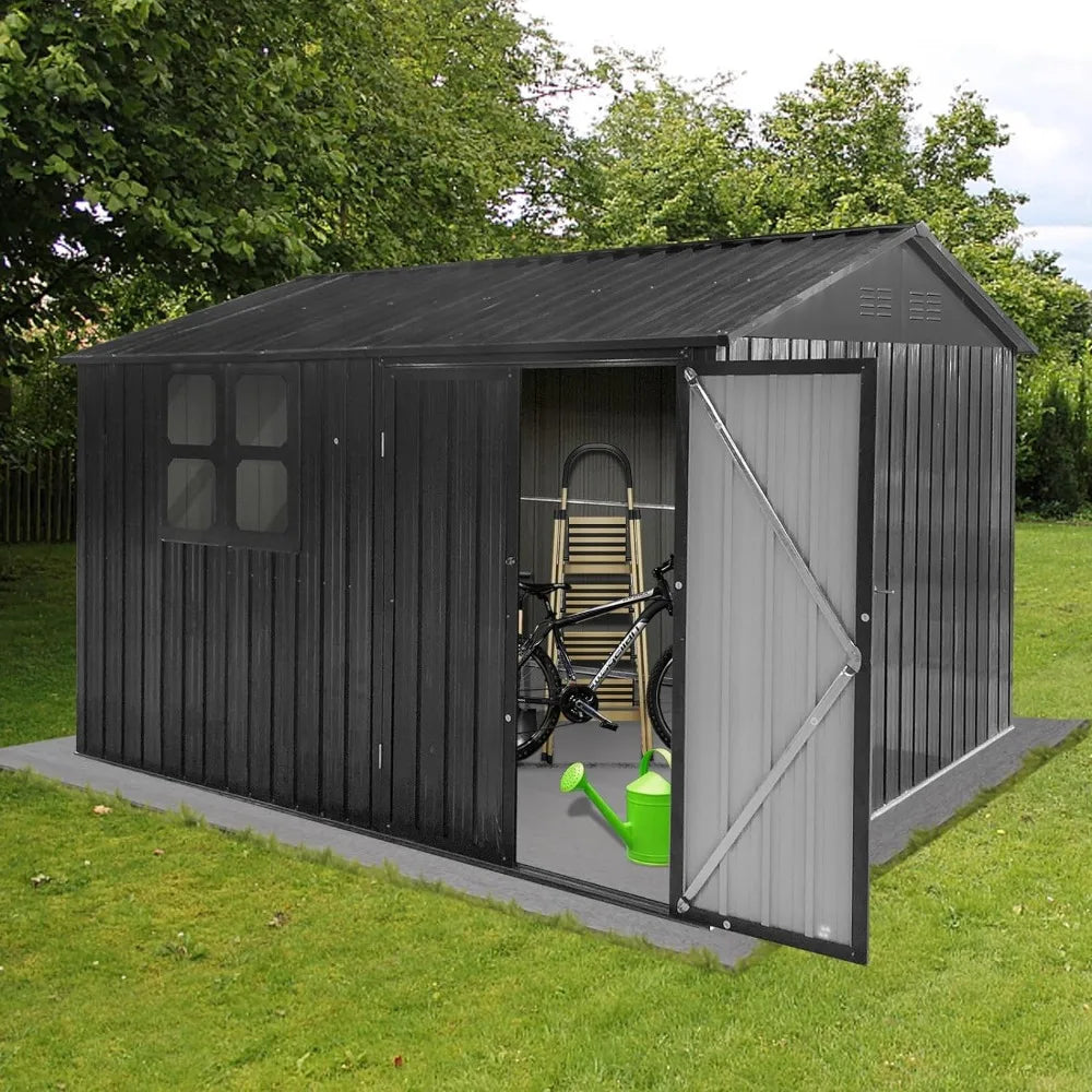 10x8 FT Outdoor Storage Shed with Window - Dons' Adventure Gear 